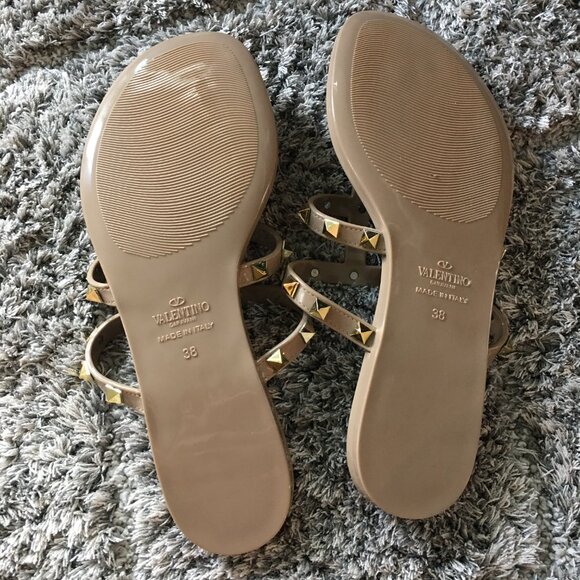 Valentino Rockstud Jelly Thong Flat Sandals - Picture 3 of 3